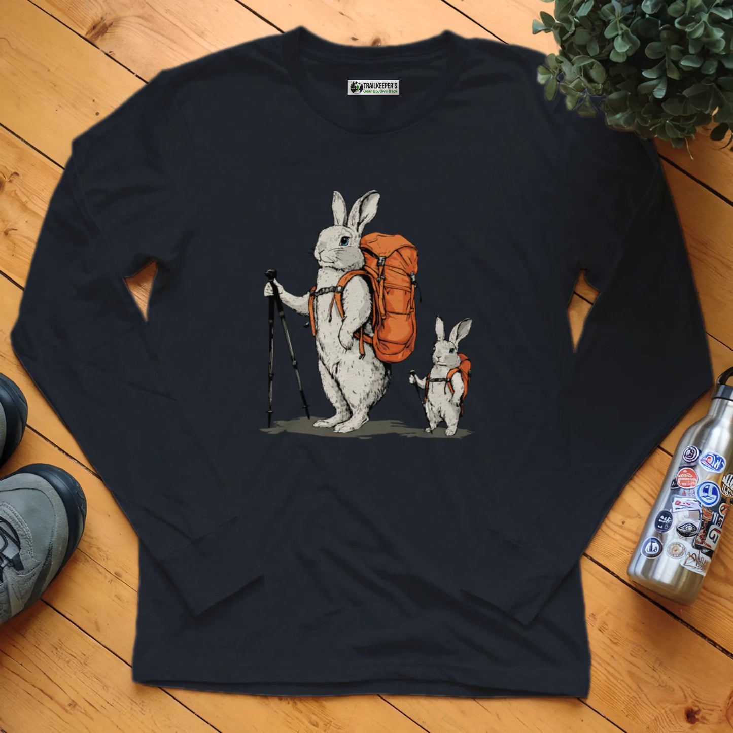 Rabbit Backpacker Family Long Sleeve T-Shirt