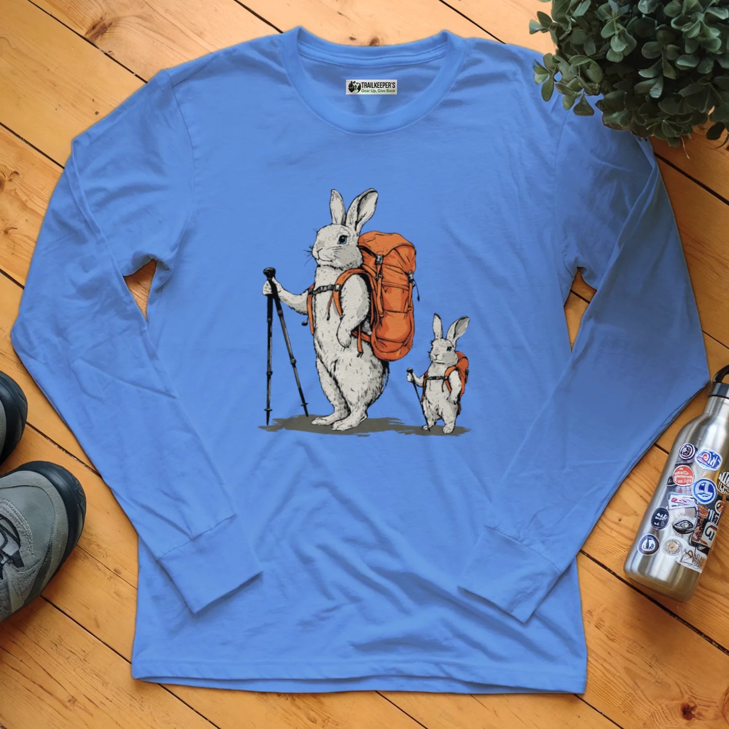 Rabbit Backpacker Family Long Sleeve T-Shirt