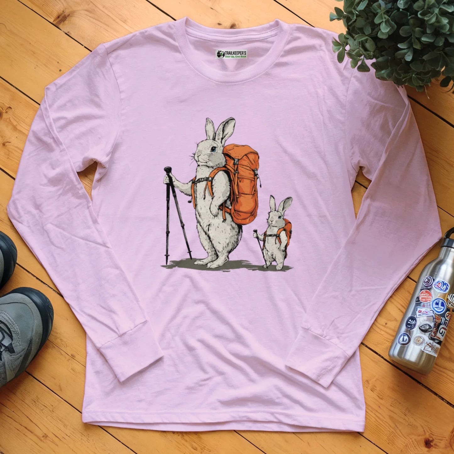 Rabbit Backpacker Family Long Sleeve T-Shirt