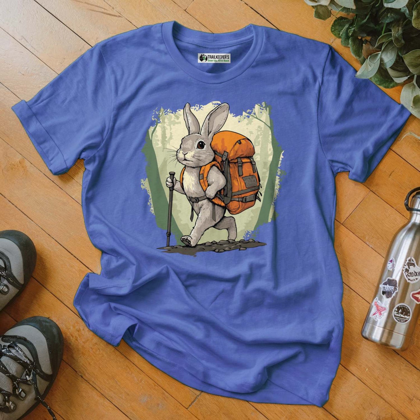 Rabbit Backpacker In The Forest T-Shirt