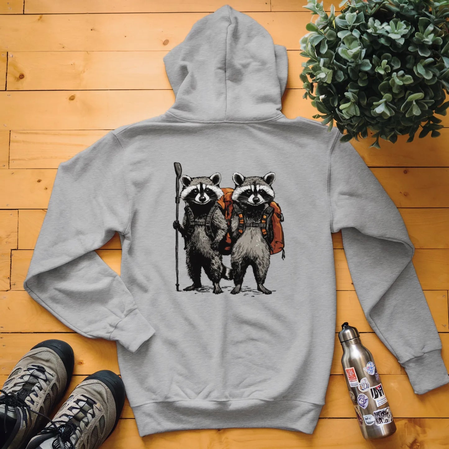 Raccoon Backpacker Buddies Hoodie