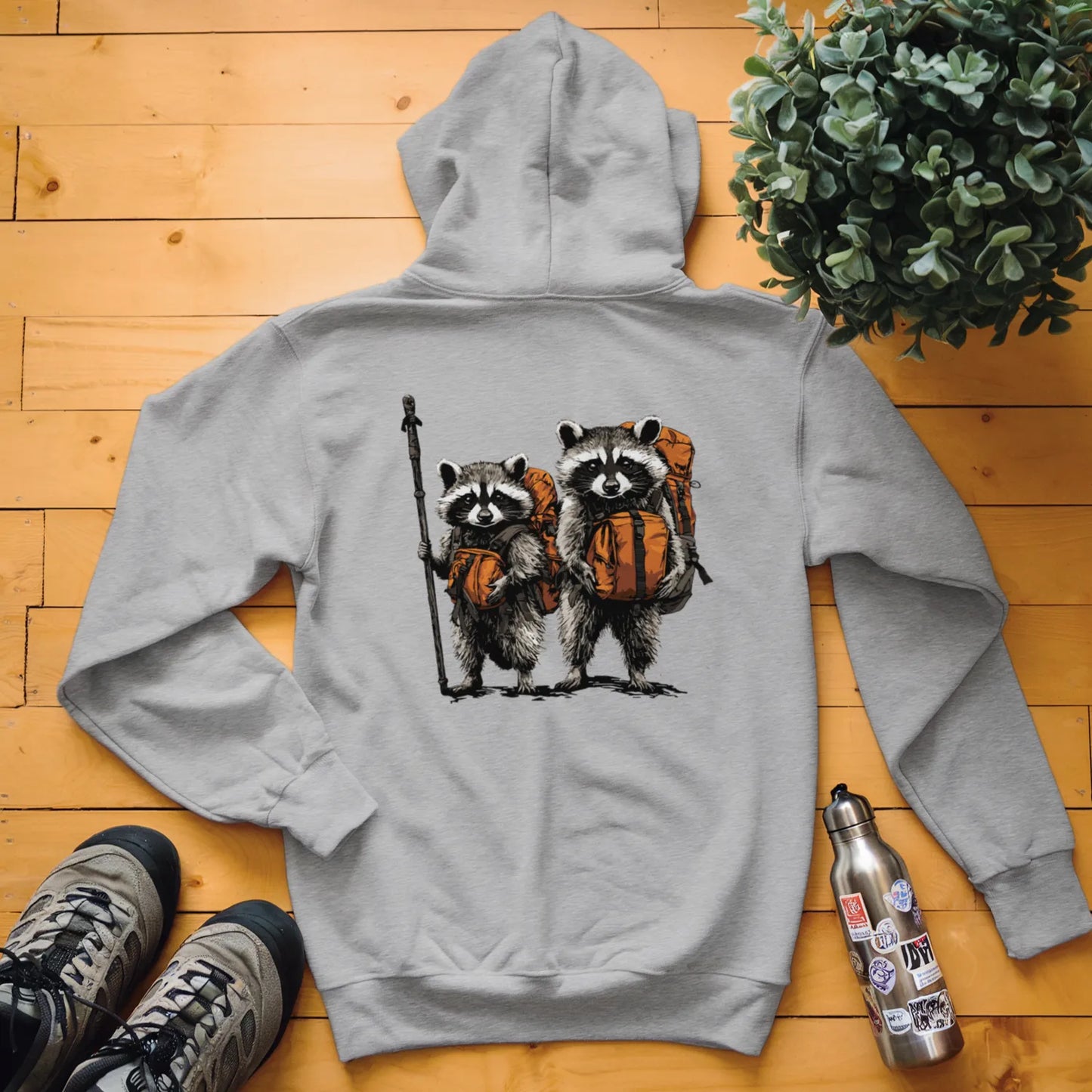 Raccoon Backpacker Buddies Hoodie