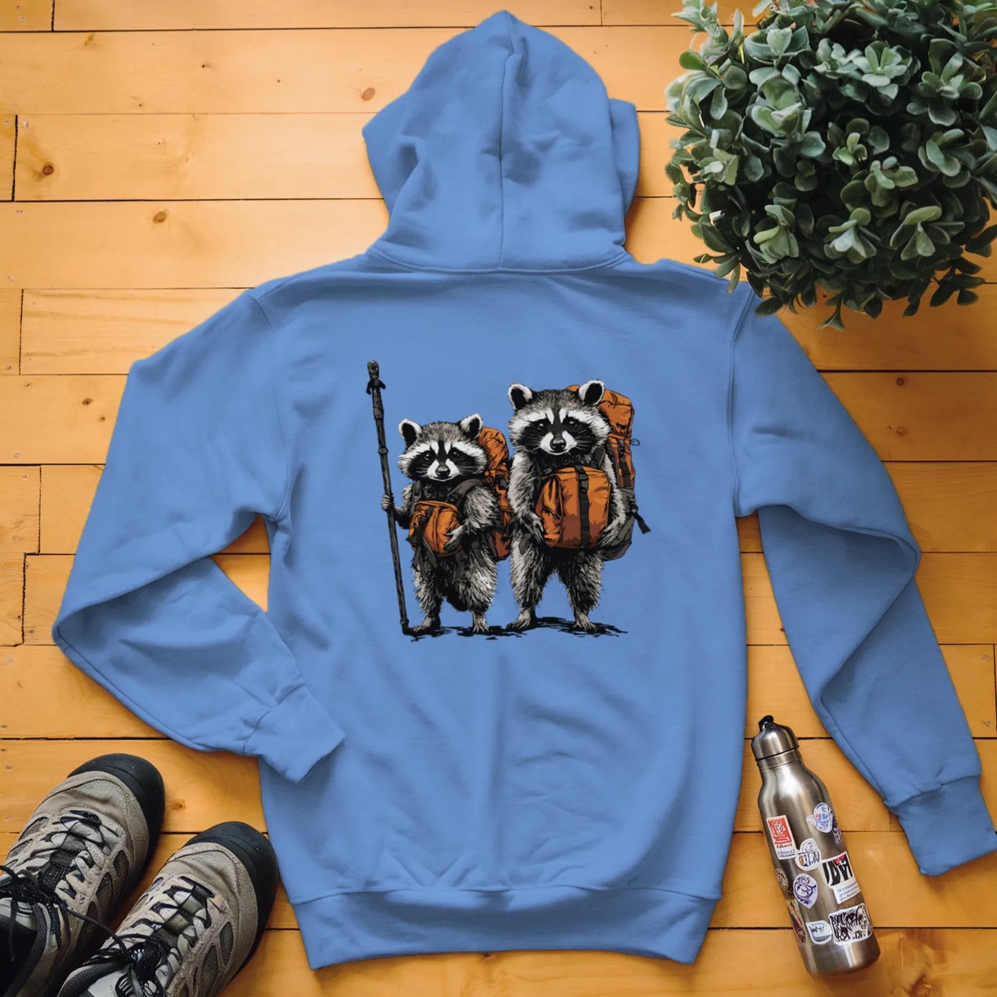 Raccoon Backpacker Buddies Hoodie