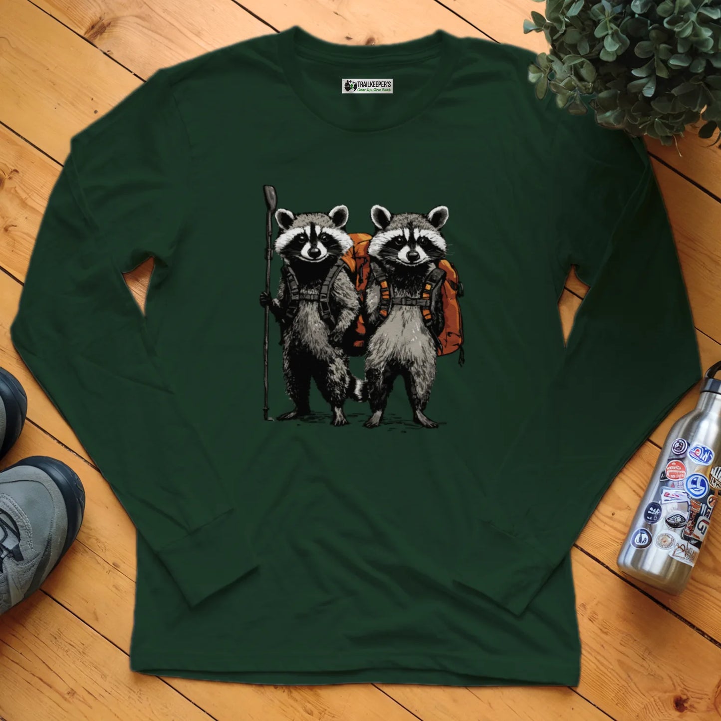 Raccoon Backpacker Buddies Long Sleeve T-Shirt