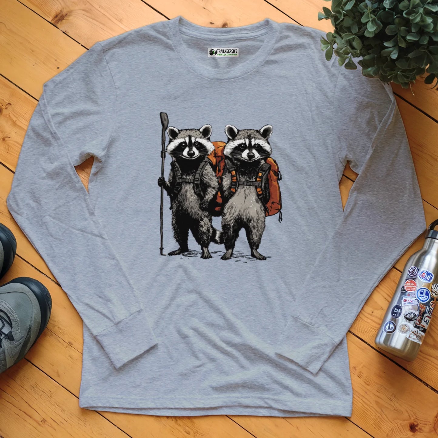 Raccoon Backpacker Buddies Long Sleeve T-Shirt