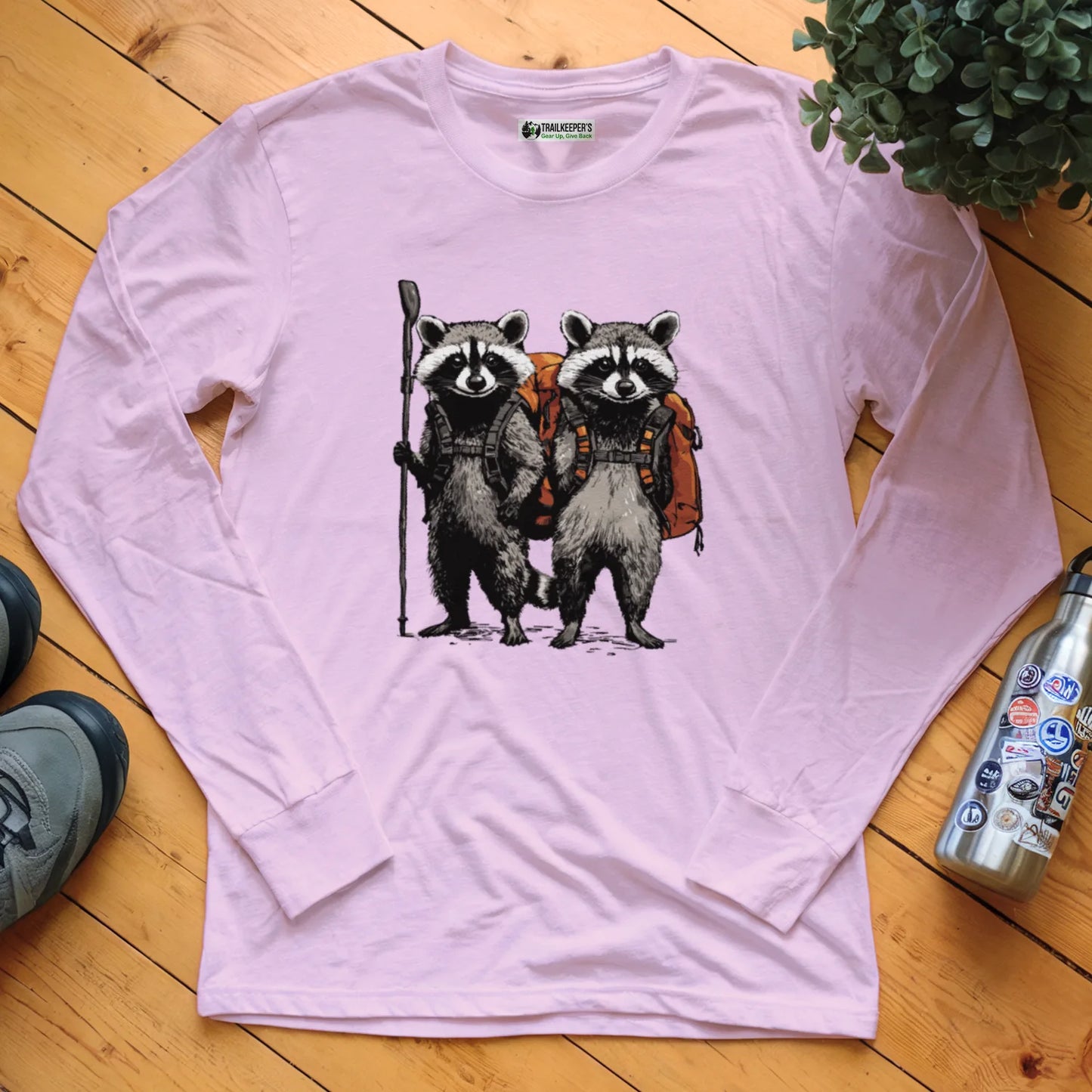 Raccoon Backpacker Buddies Long Sleeve T-Shirt