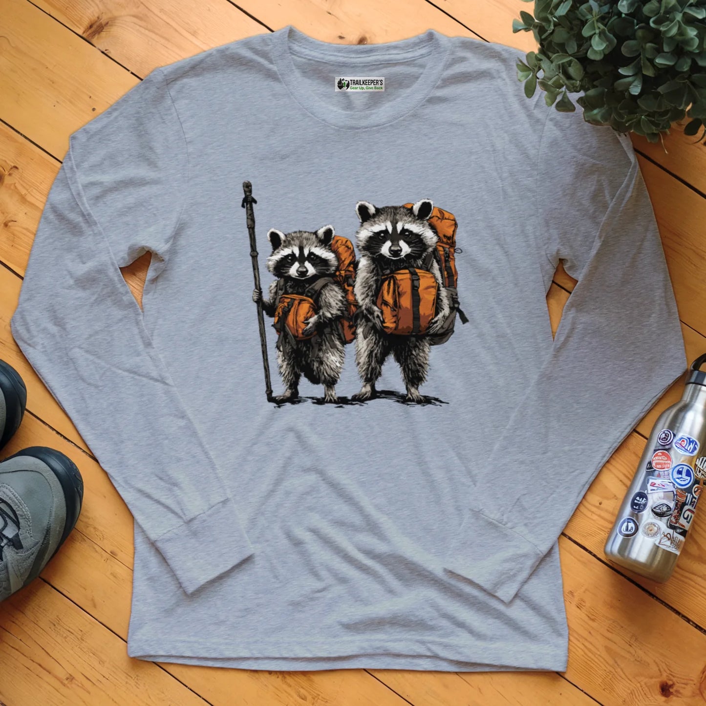 Raccoon Backpacker Buddies Long Sleeve T-Shirt