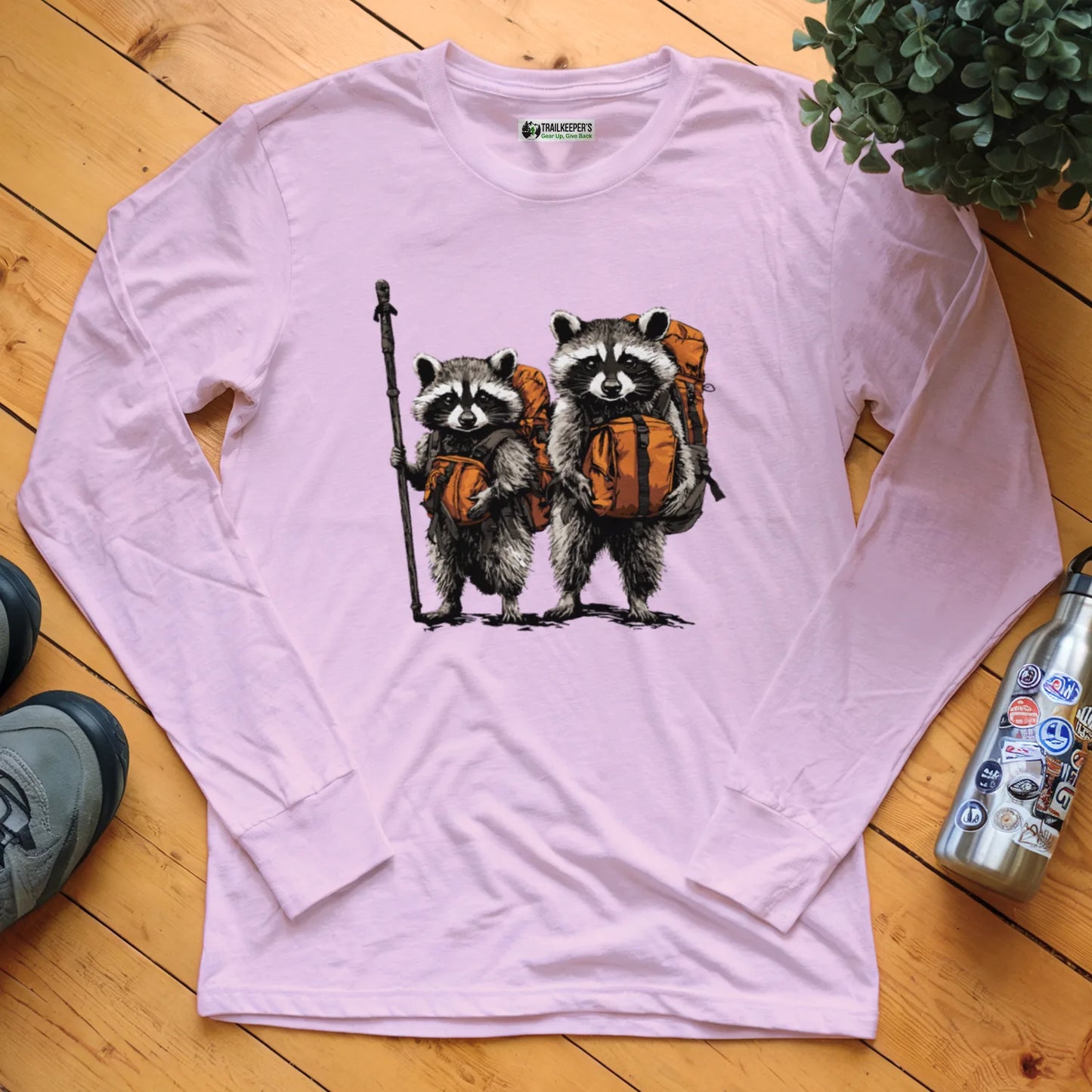 Raccoon Backpacker Buddies Long Sleeve T-Shirt