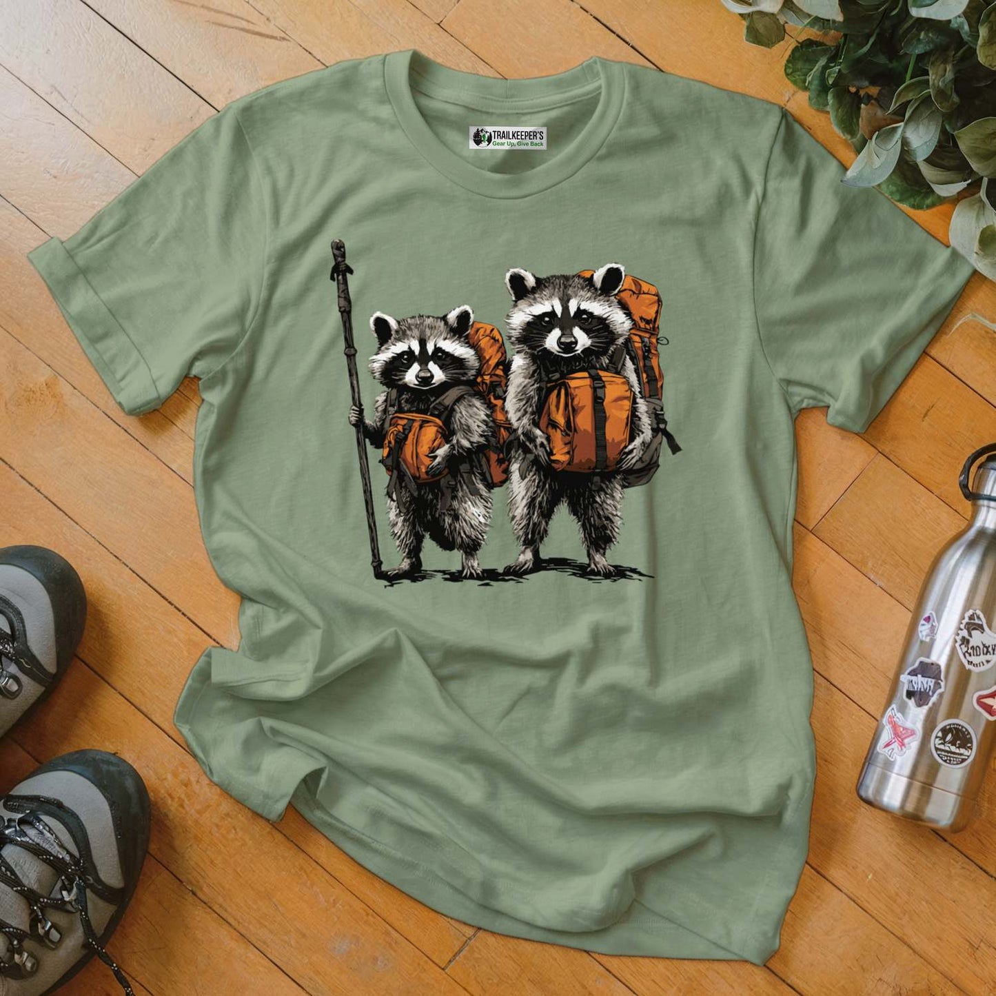 Raccoon Backpacker Buddies T-Shirt