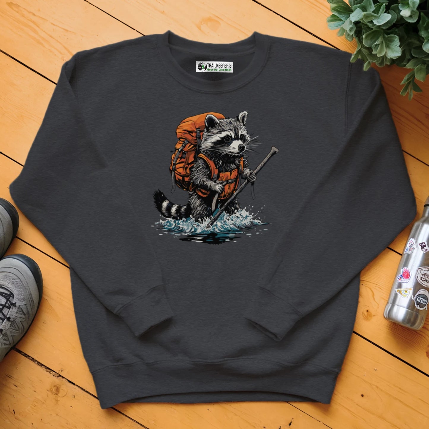 Raccoon Backpacker Fording River Sweatshirt