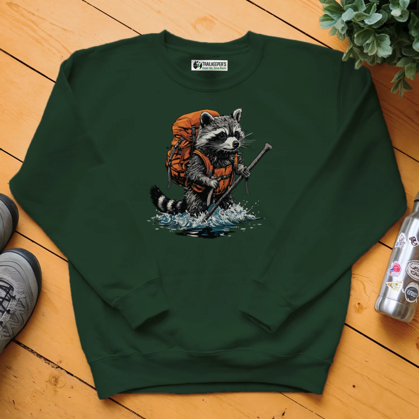 Raccoon Backpacker Fording River Sweatshirt