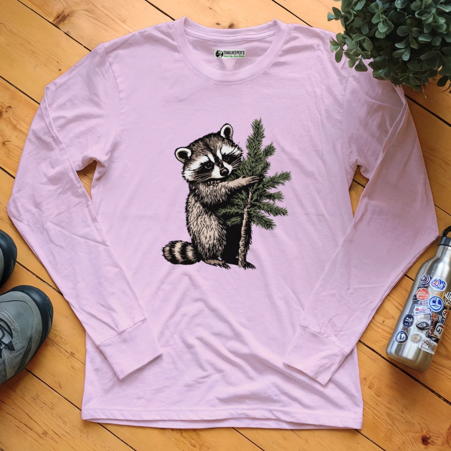 Raccoon Tree Hugger Long Sleeve T-Shirt