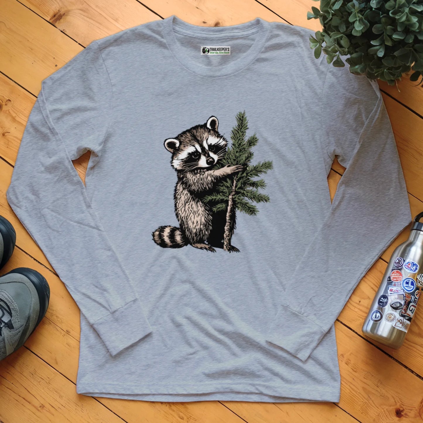 Raccoon Tree Hugger Long Sleeve T-Shirt
