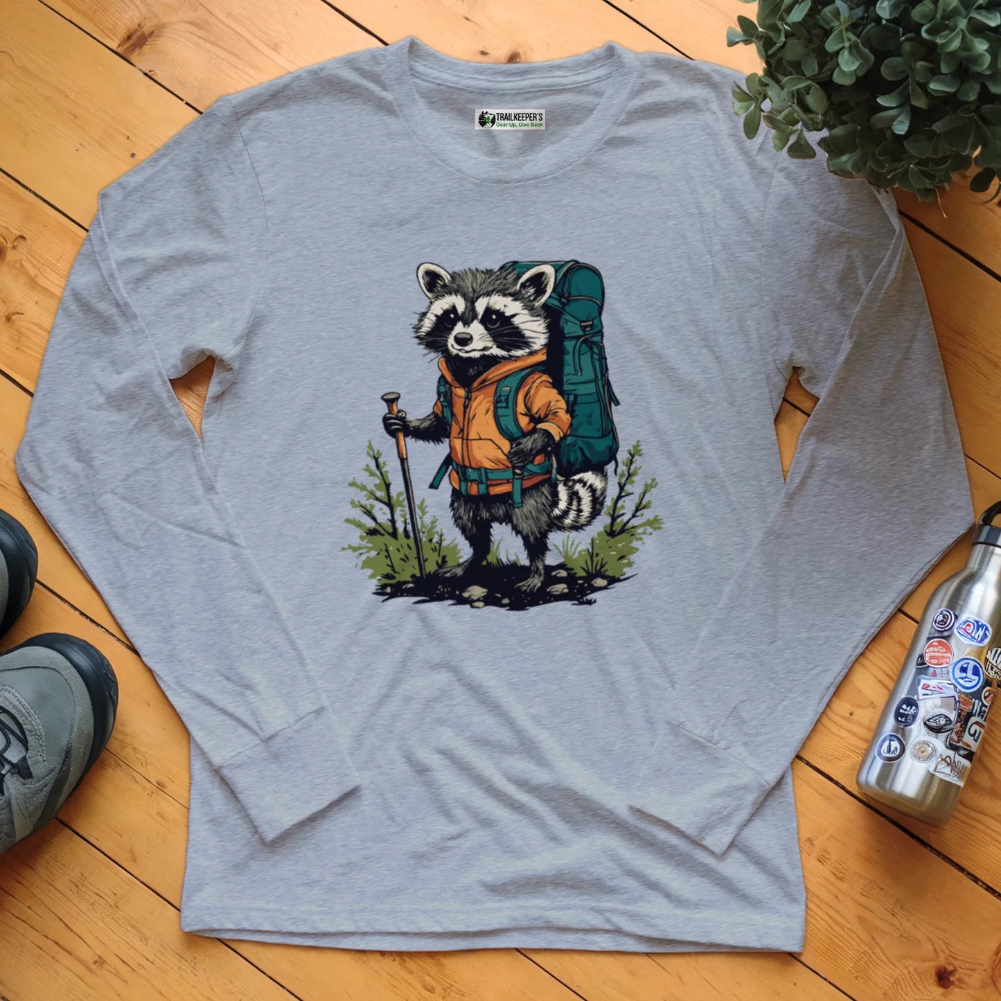 Racoon Backpacker Long Sleeve T-Shirt