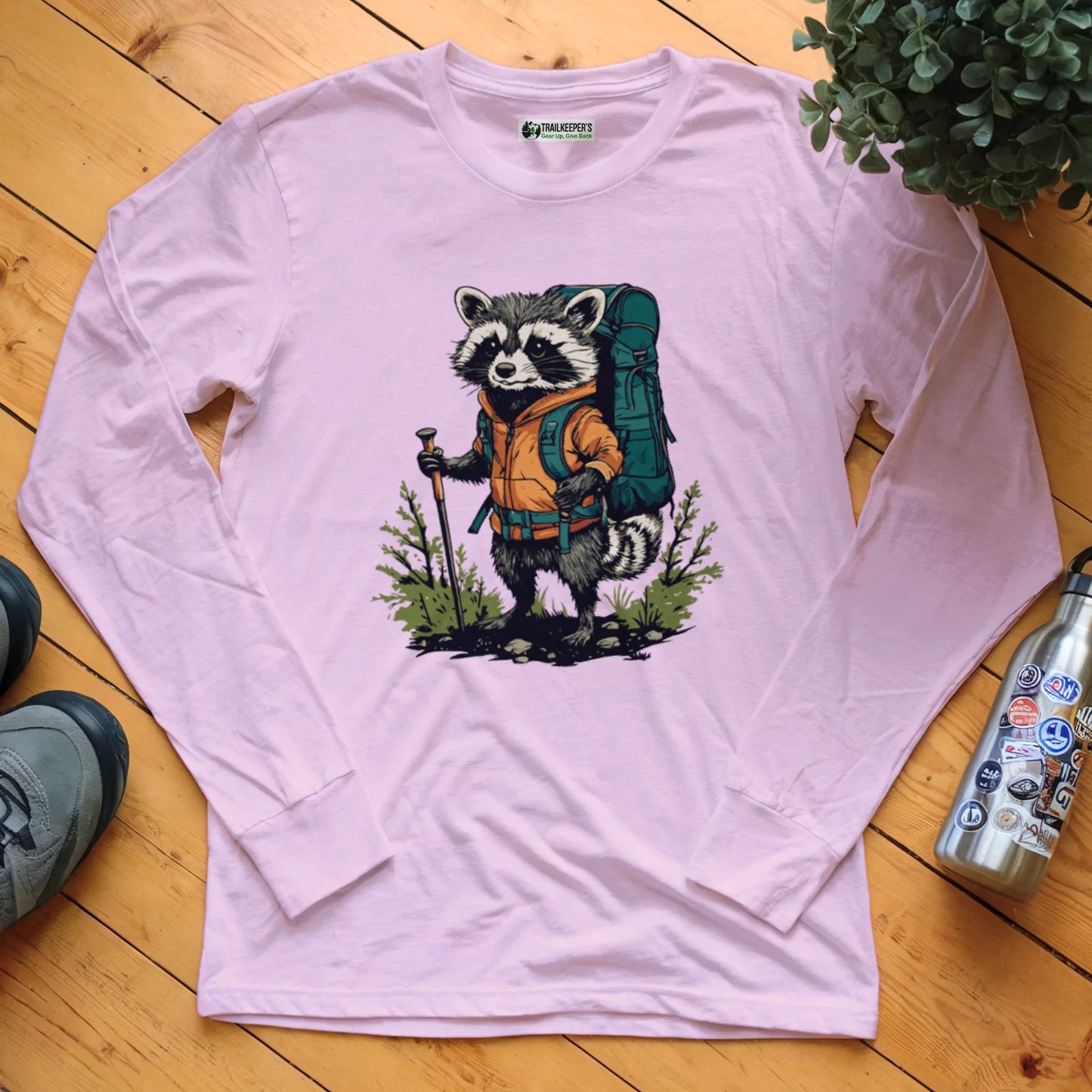 Racoon Backpacker Long Sleeve T-Shirt