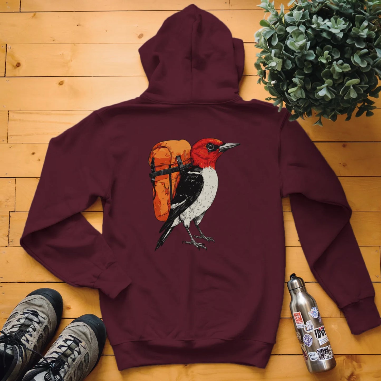 Red-headed Woodpecker Backpacker Hoodie
