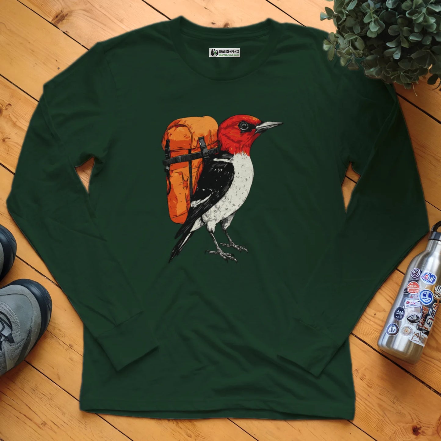 Red-headed Woodpecker Backpacker Long Sleeve T-Shirt