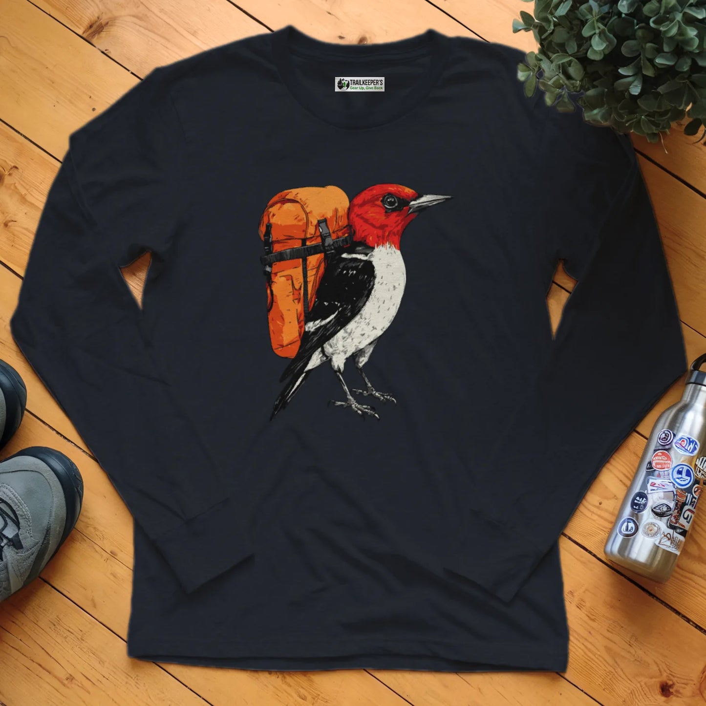 Red-headed Woodpecker Backpacker Long Sleeve T-Shirt
