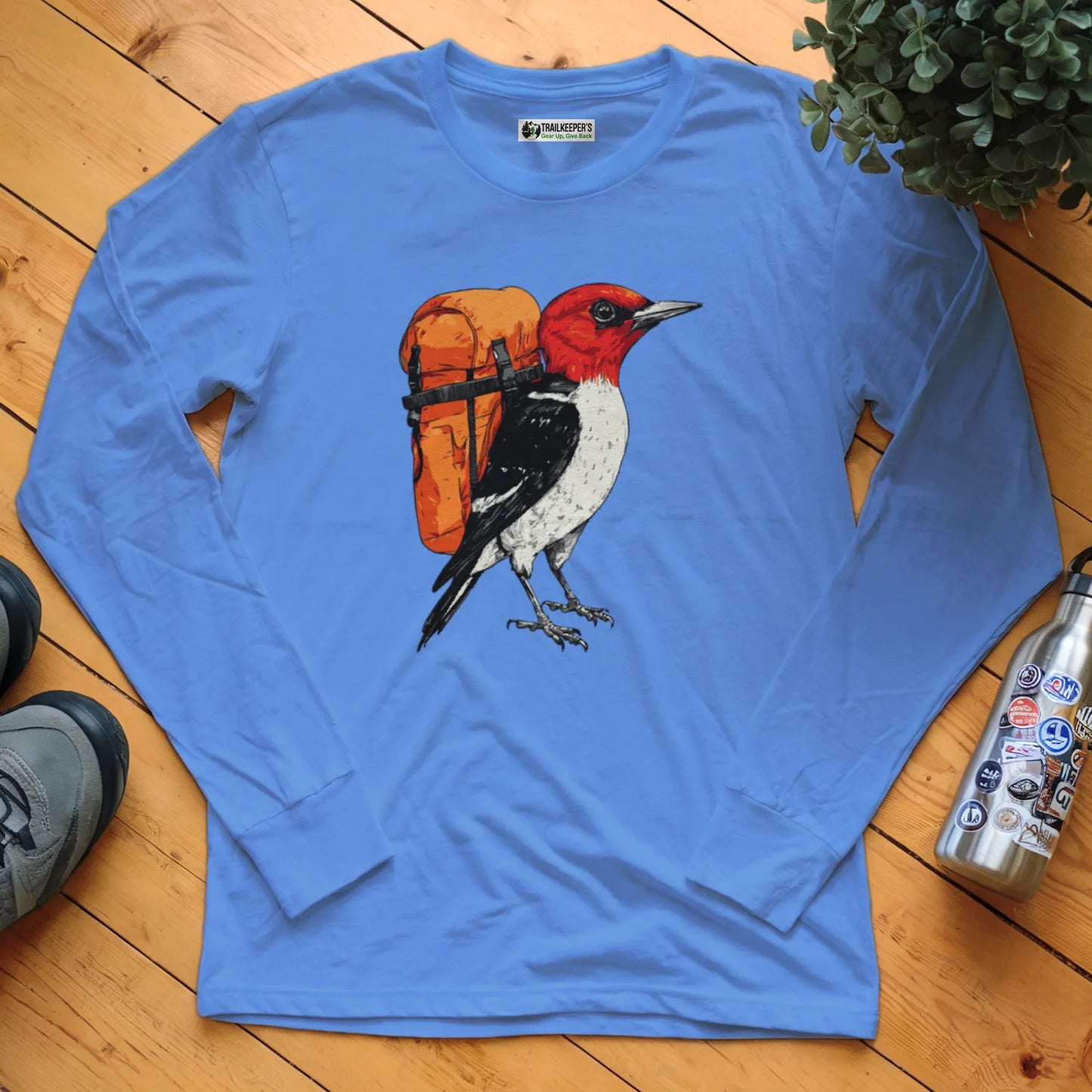 Red-headed Woodpecker Backpacker Long Sleeve T-Shirt