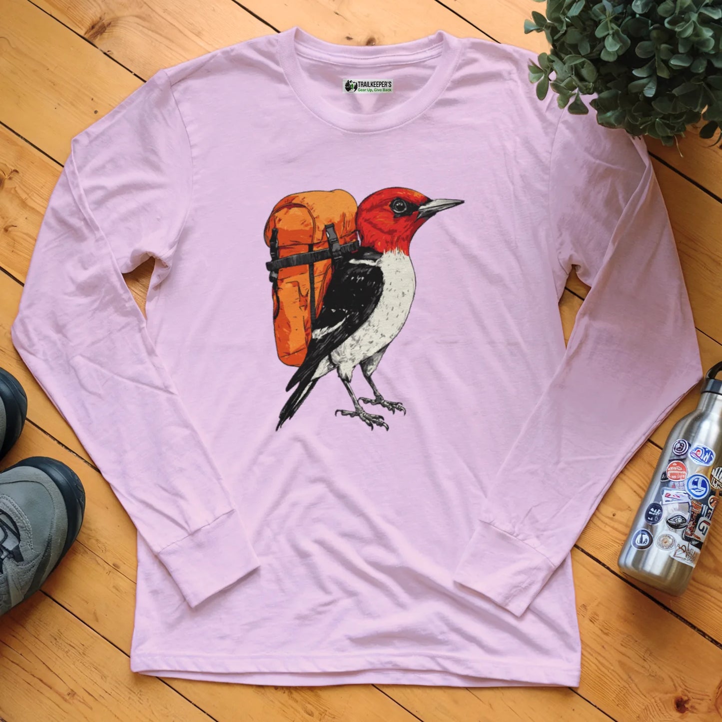 Red-headed Woodpecker Backpacker Long Sleeve T-Shirt