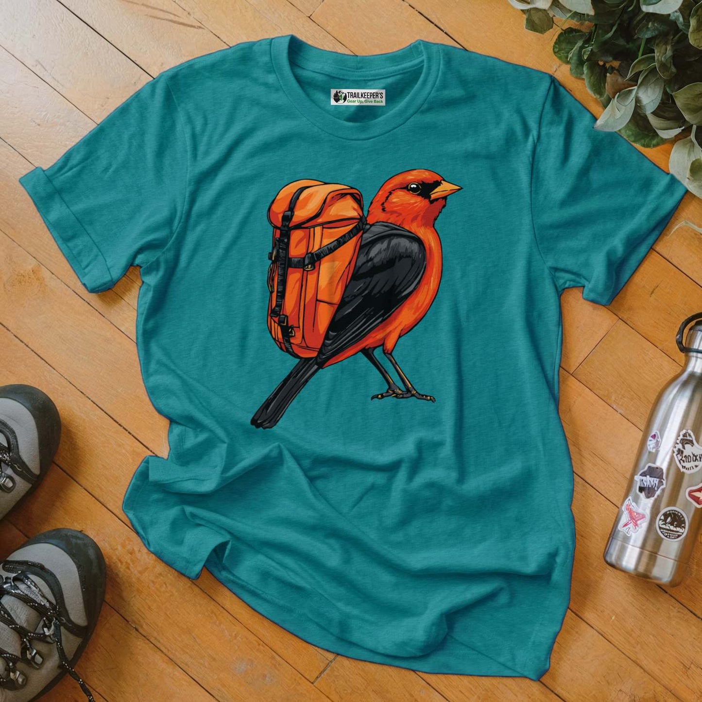 Scarlet Tanager Backpacker T-Shirt