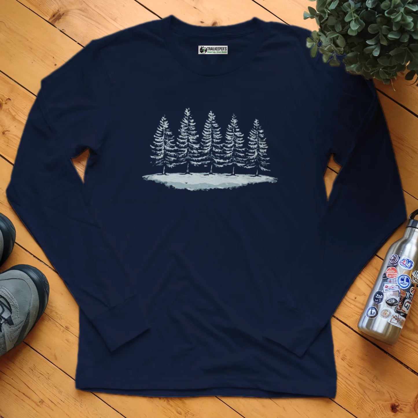 Snow Covered Treeline Long Sleeve T-Shirt