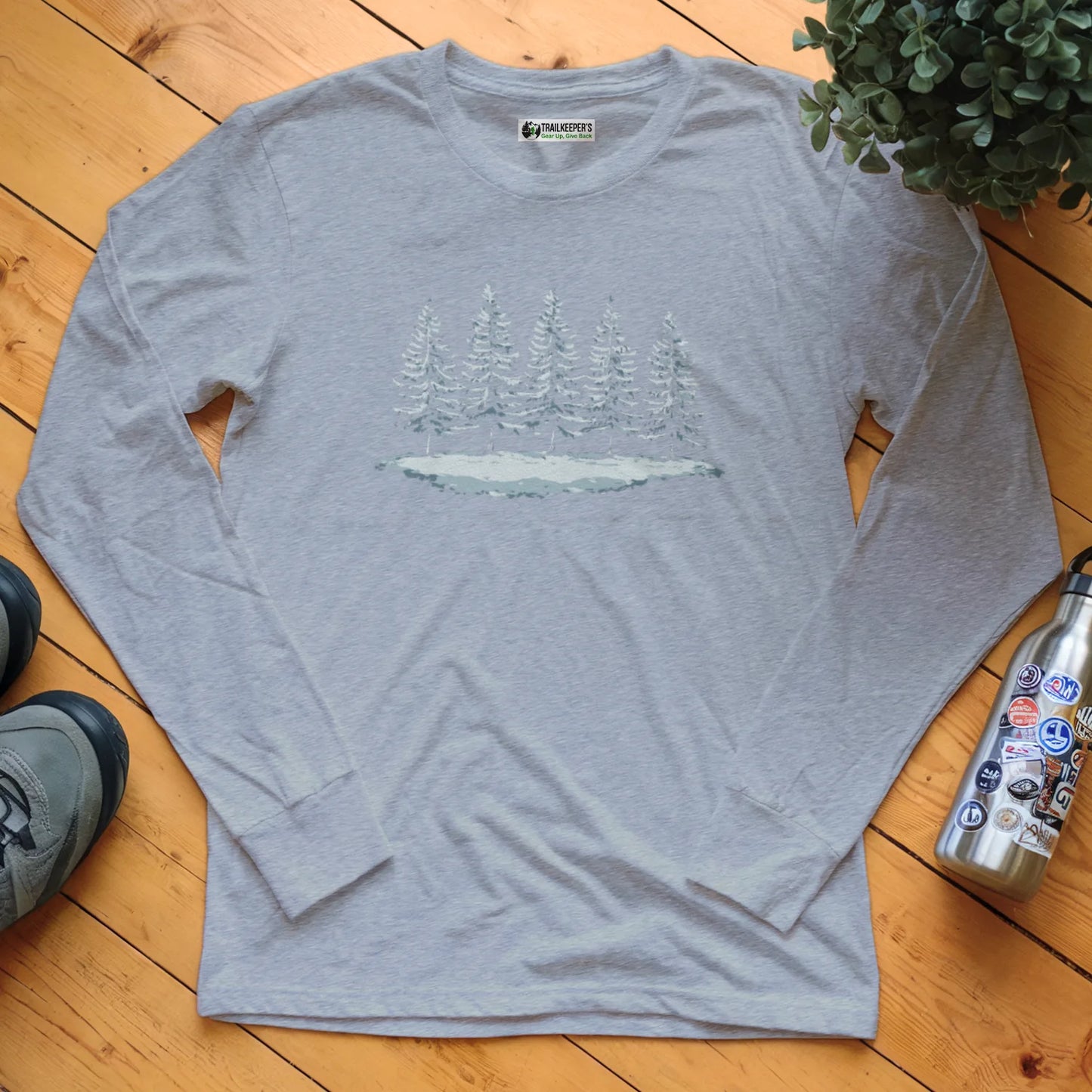 Snow Covered Treeline Long Sleeve T-Shirt