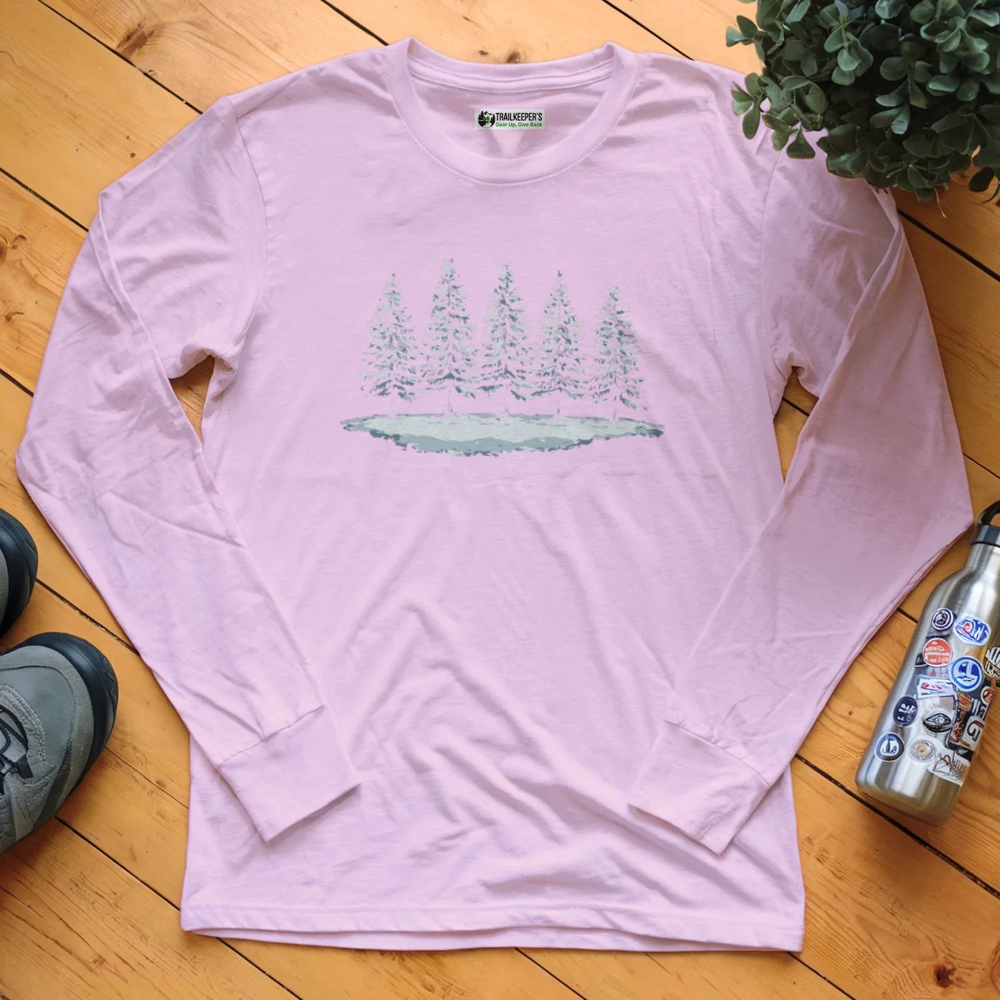 Snow Covered Treeline Long Sleeve T-Shirt