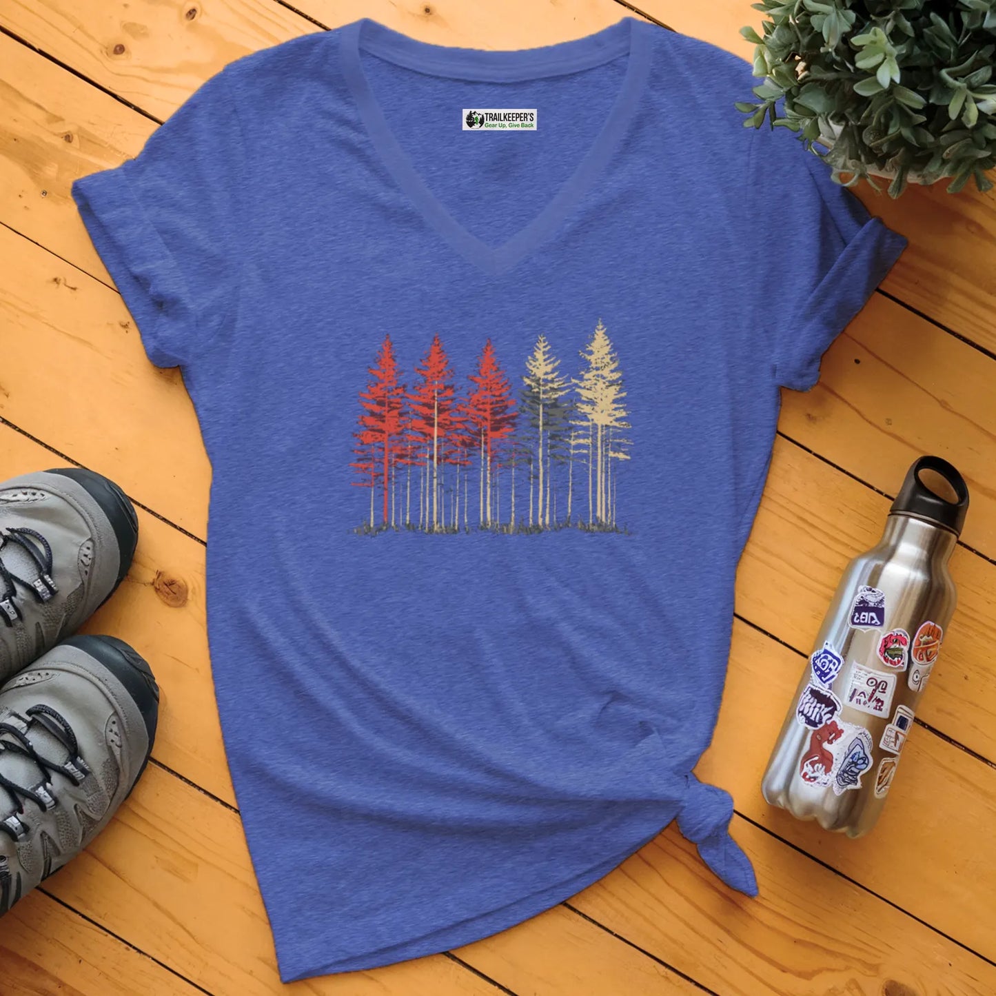 Sparse Forest V-Neck T-Shirt