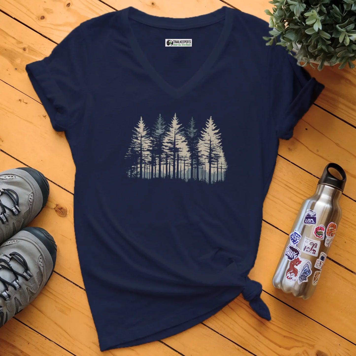 Sparse Forest V-Neck T-Shirt