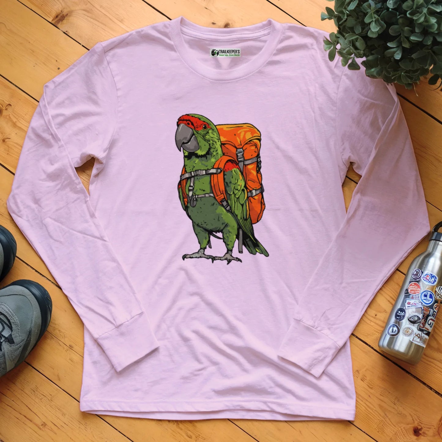 Thick-billed Parrot Backpacker Long Sleeve T-Shirt
