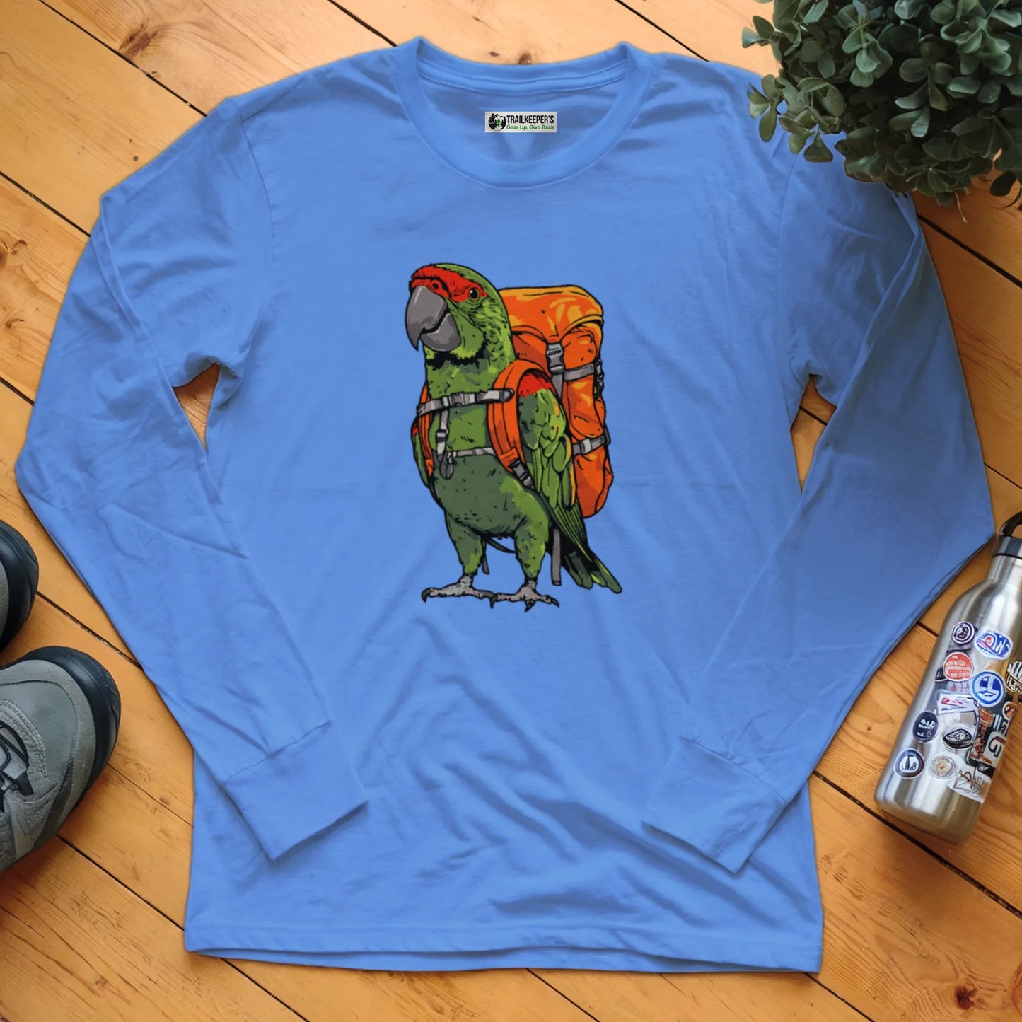Thick-billed Parrot Backpacker Long Sleeve T-Shirt