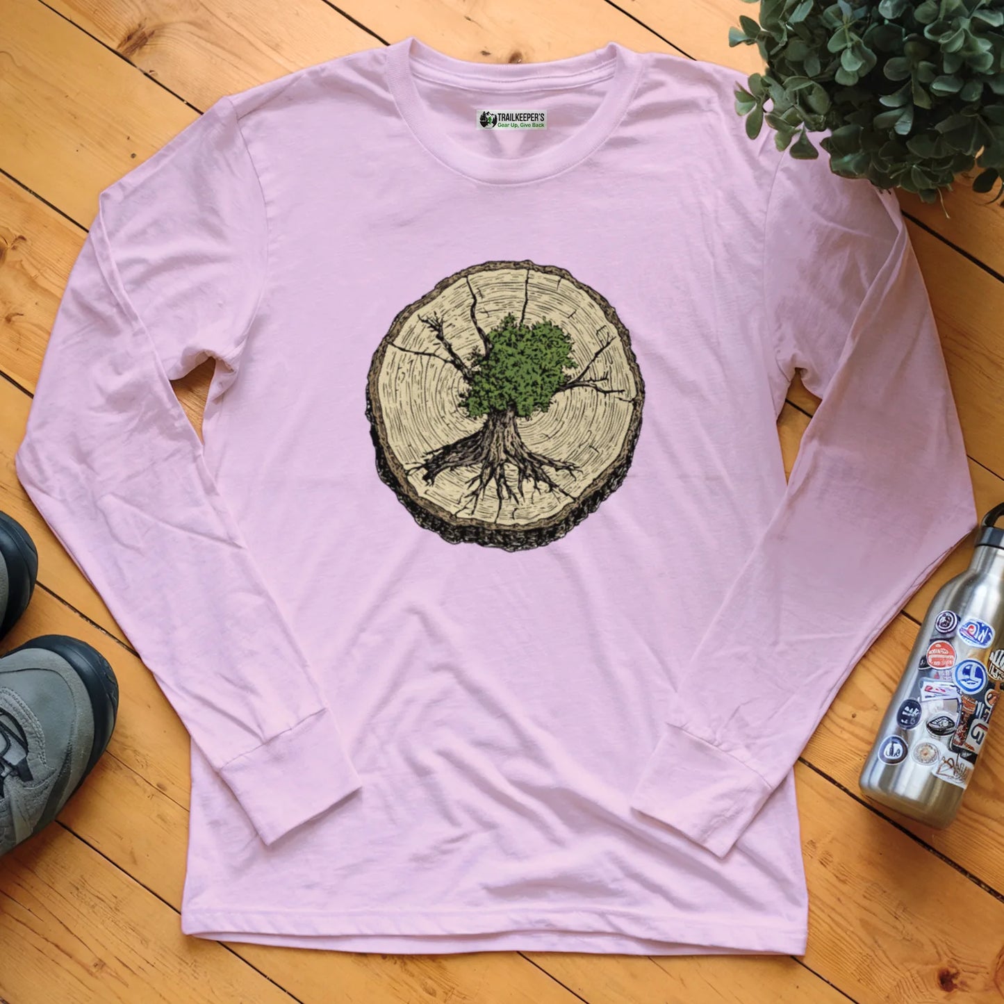 Tree Growing From Tree Long Sleeve T-Shirt