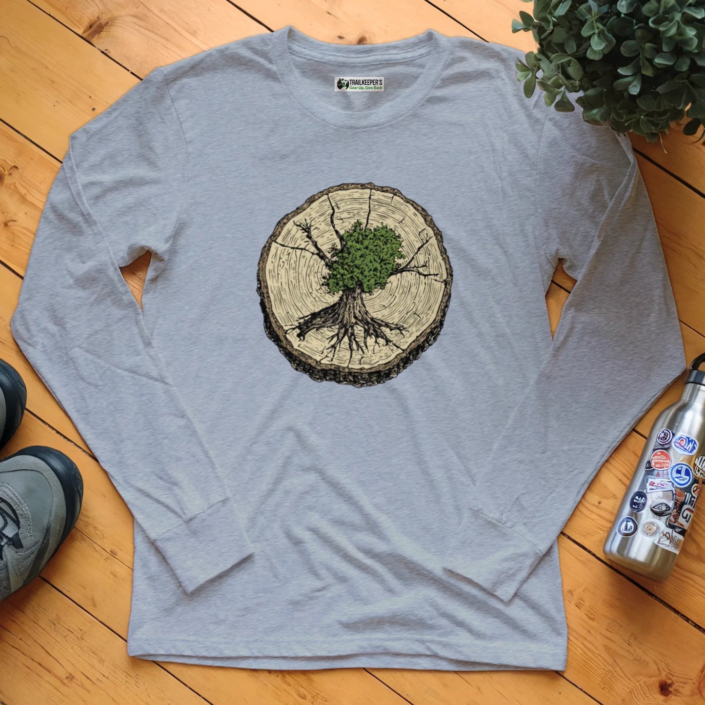Tree Growing From Tree Long Sleeve T-Shirt