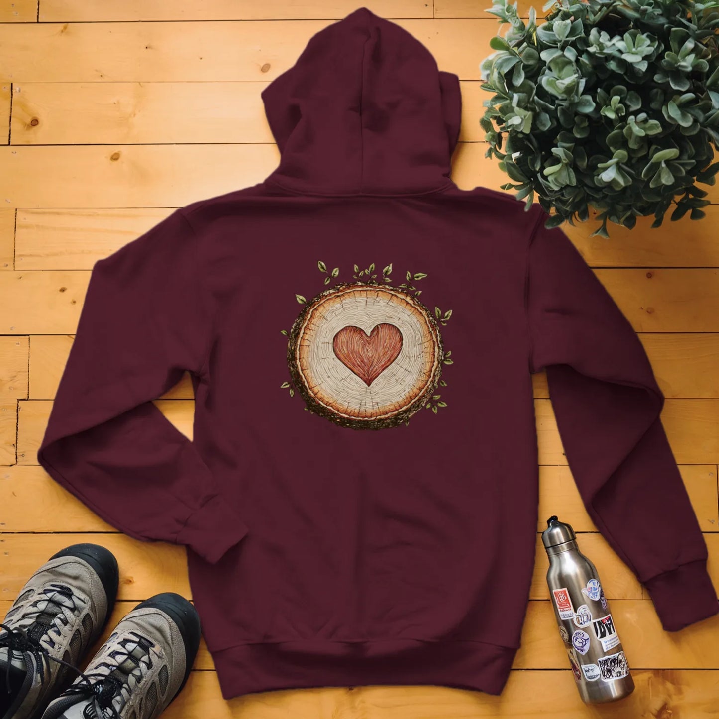 Tree Heart Wood Hoodie