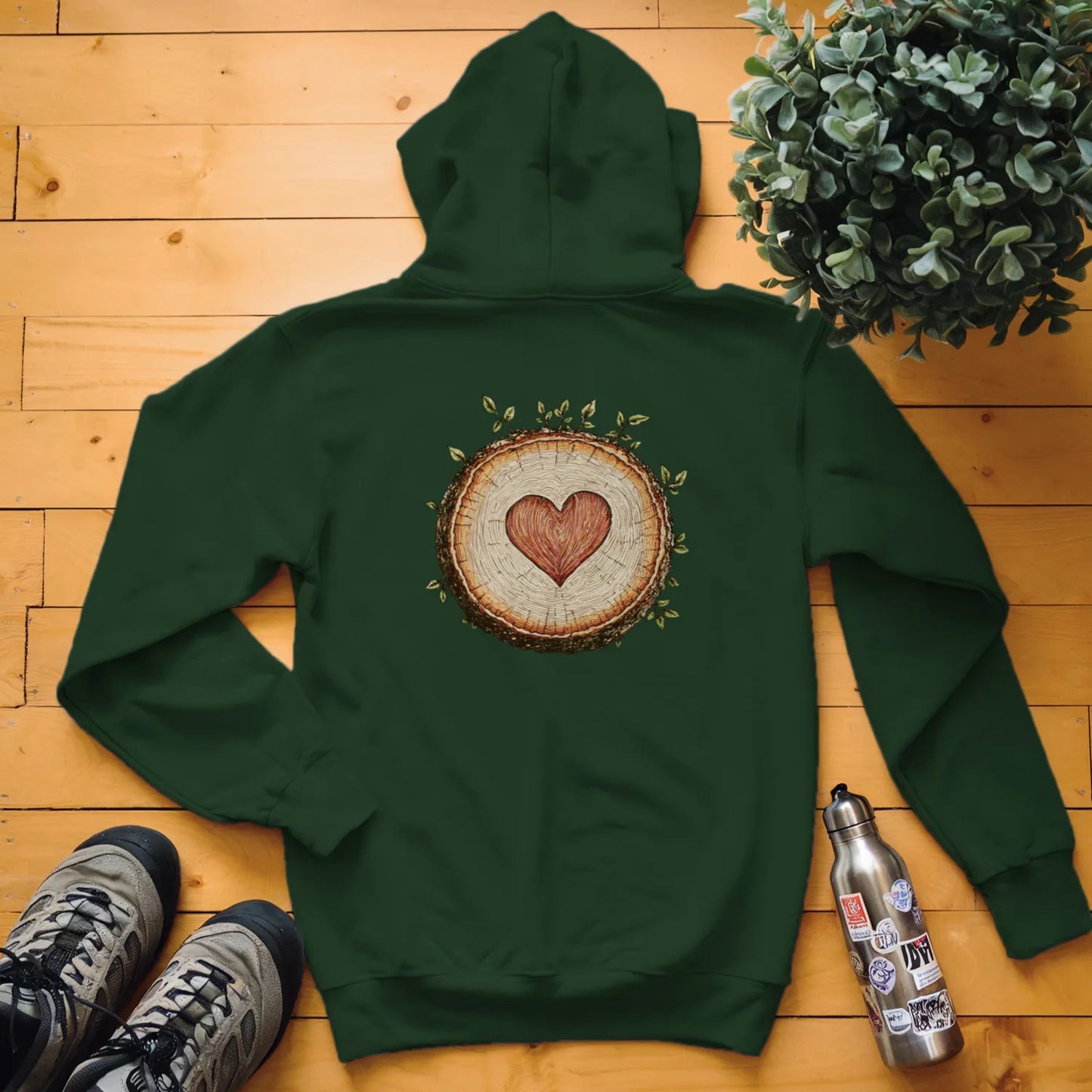 Tree Heart Wood Hoodie