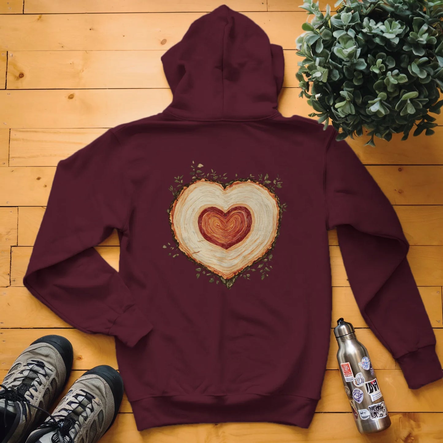 Tree Heart Wood Hoodie