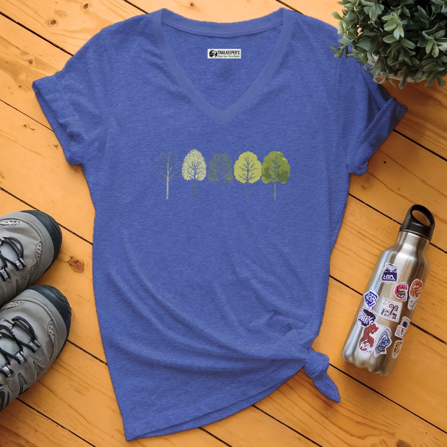 Tree Row V-Neck T-Shirt