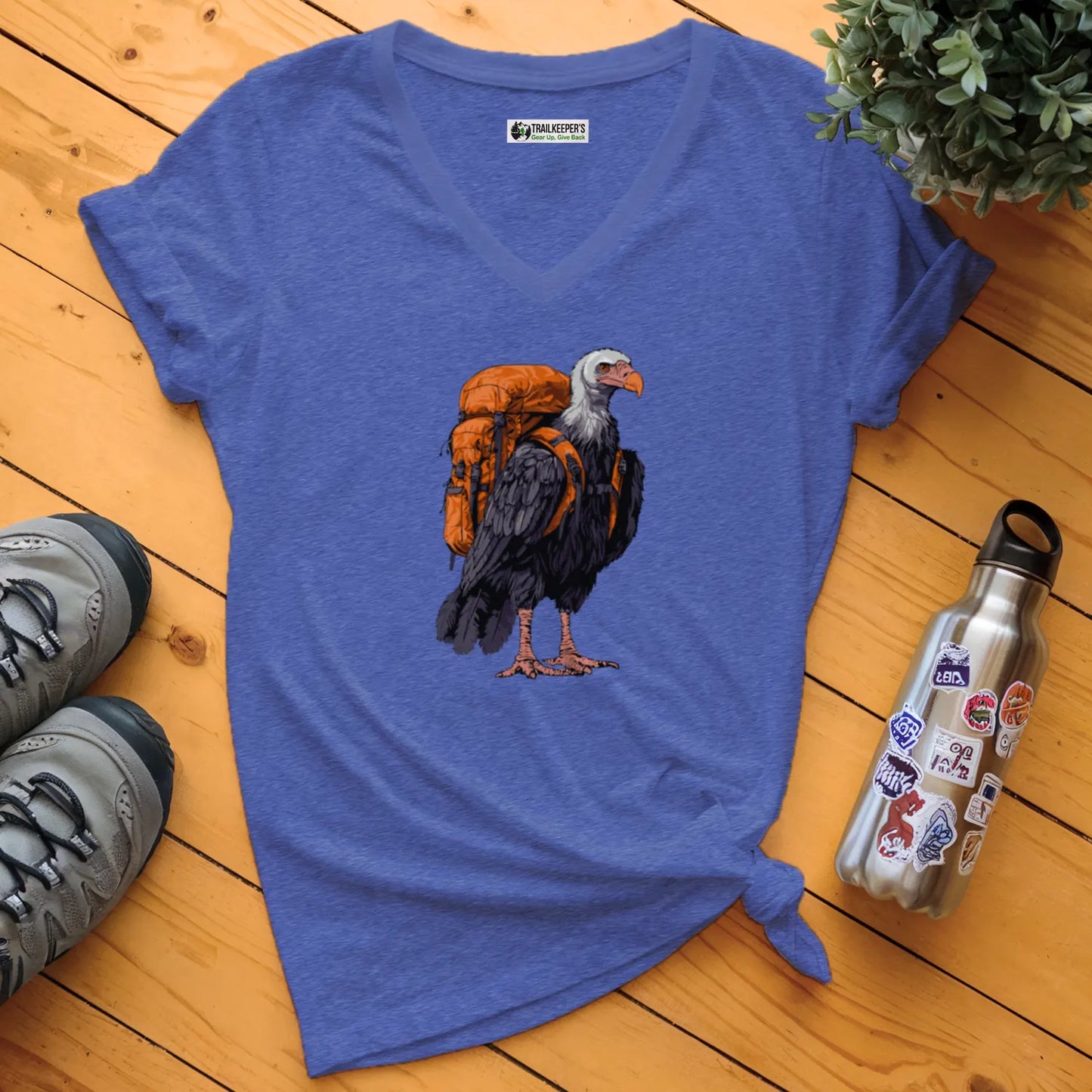 Vulture Backpacker V-Neck T-Shirt