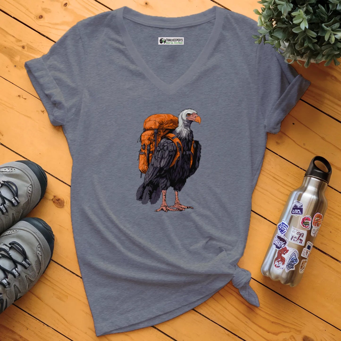 Vulture Backpacker V-Neck T-Shirt