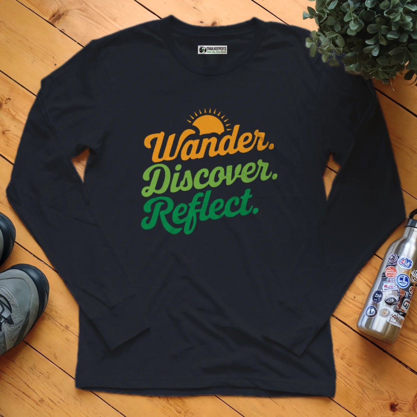 Wander. Discover. Reflect. Long Sleeve T-Shirt