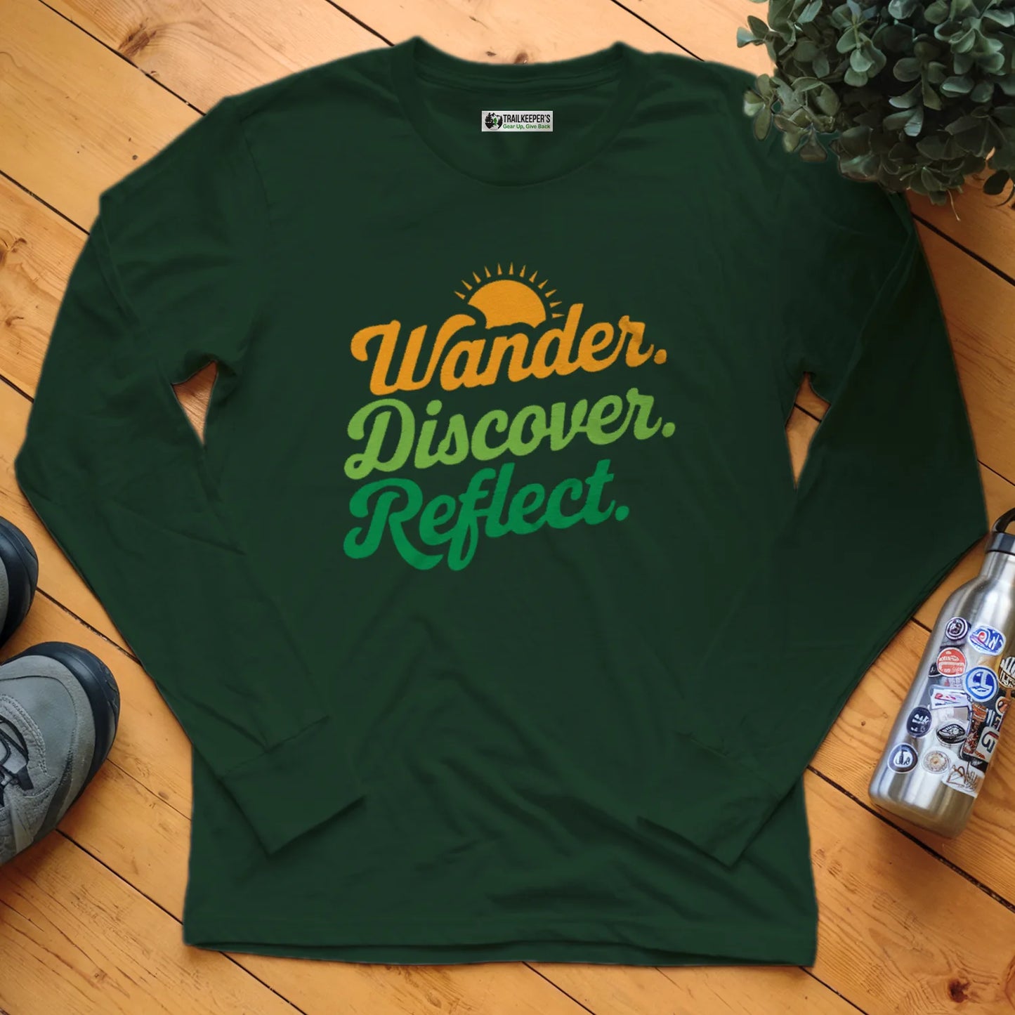 Wander. Discover. Reflect. Long Sleeve T-Shirt