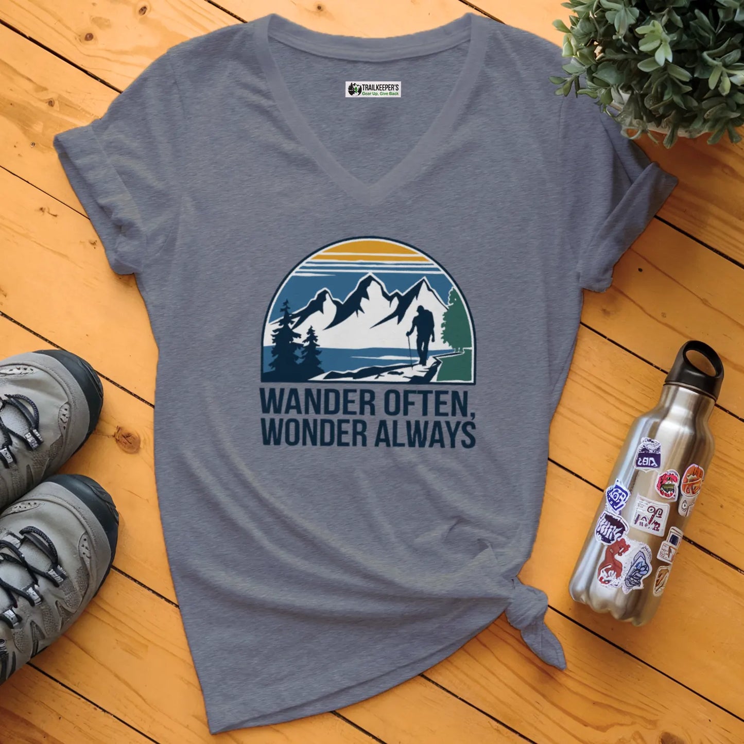 Wander Often, Wonder Always V-Neck T-Shirt