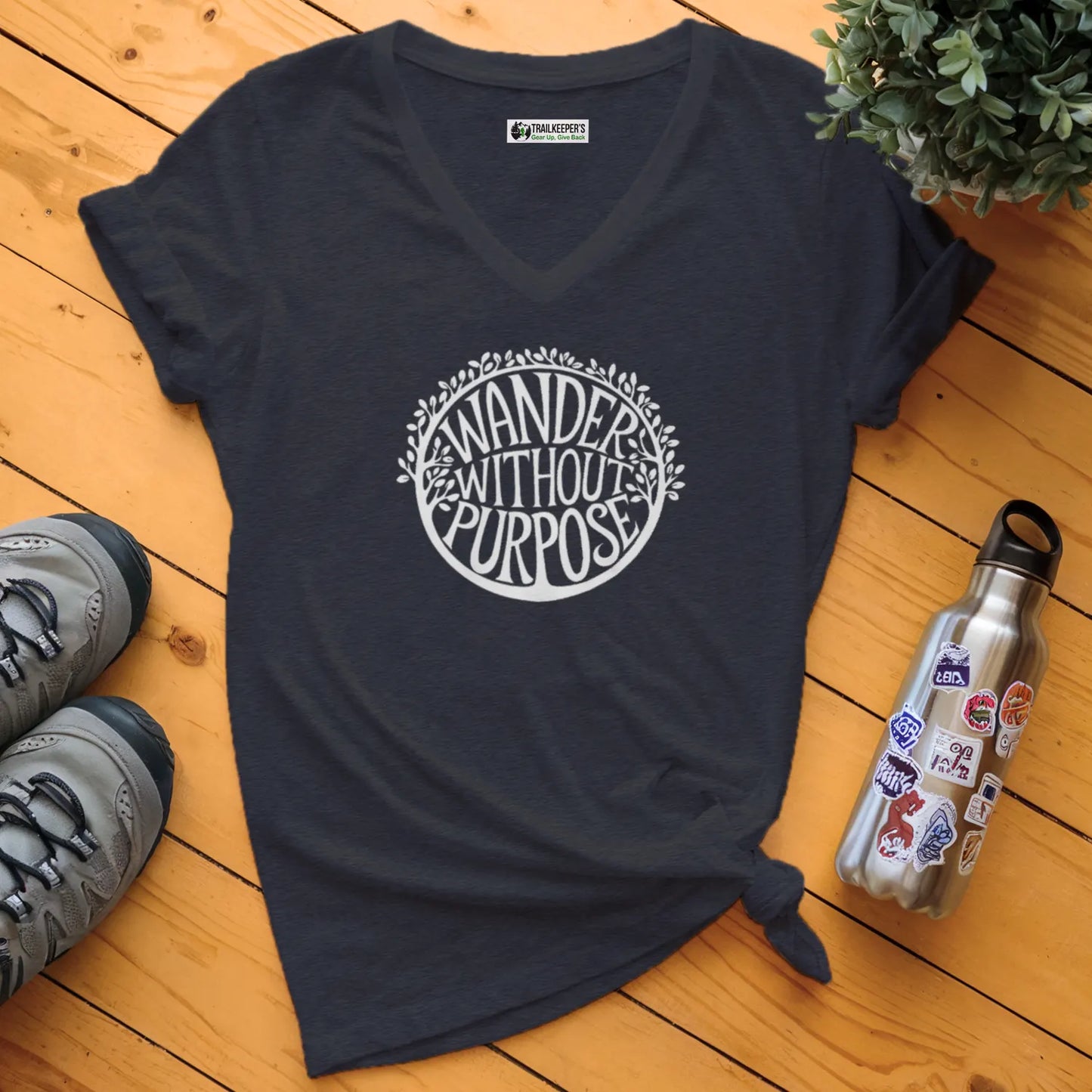 Wander Without Purpose V-Neck T-Shirt
