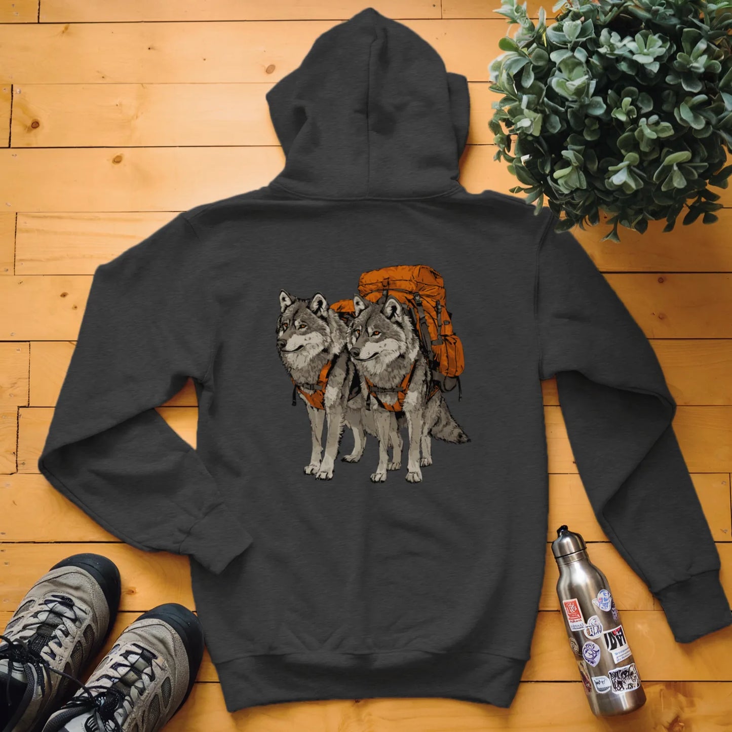 Wolf Backpacker Buddies Hoodie