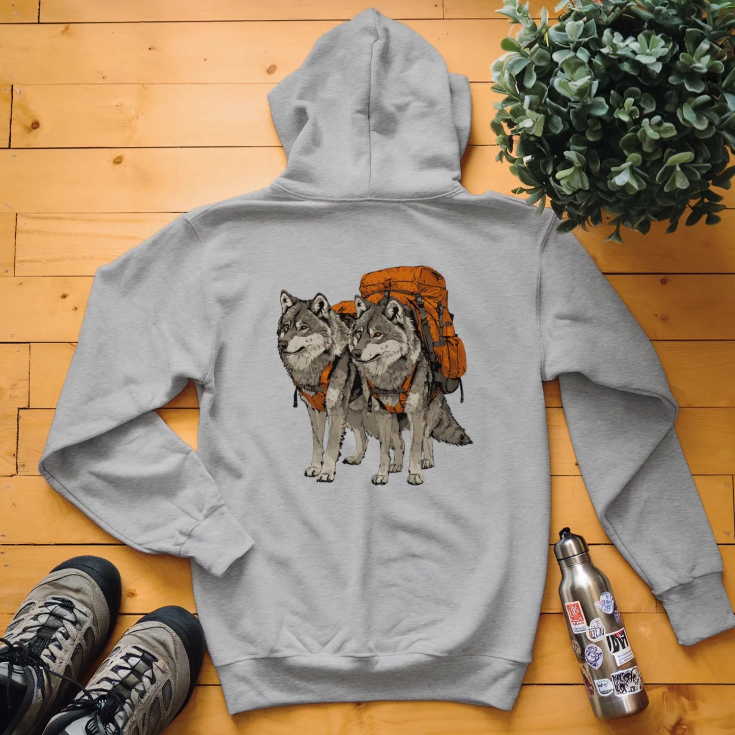 Wolf Backpacker Buddies Hoodie