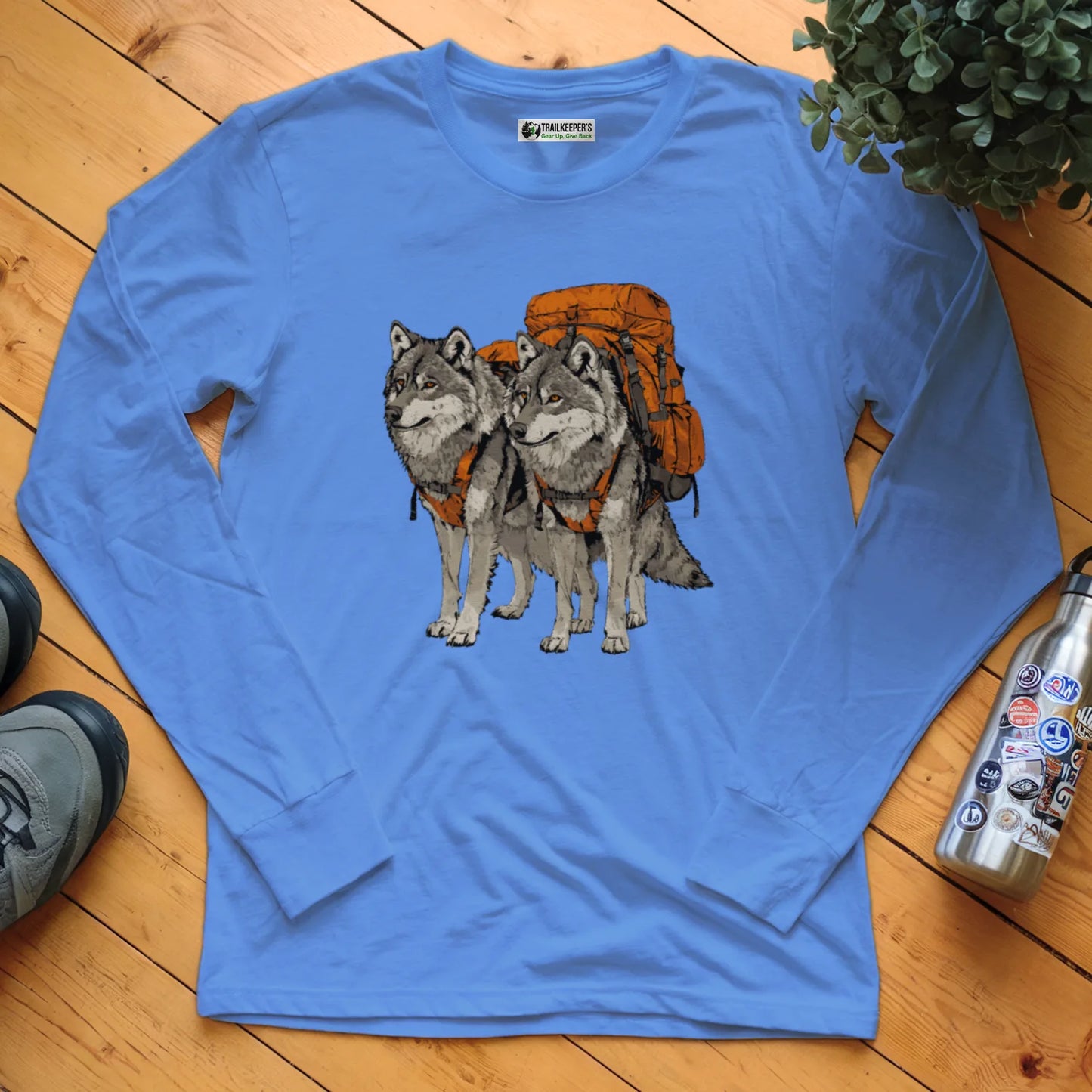 Wolf Backpacker Buddies Long Sleeve T-Shirt