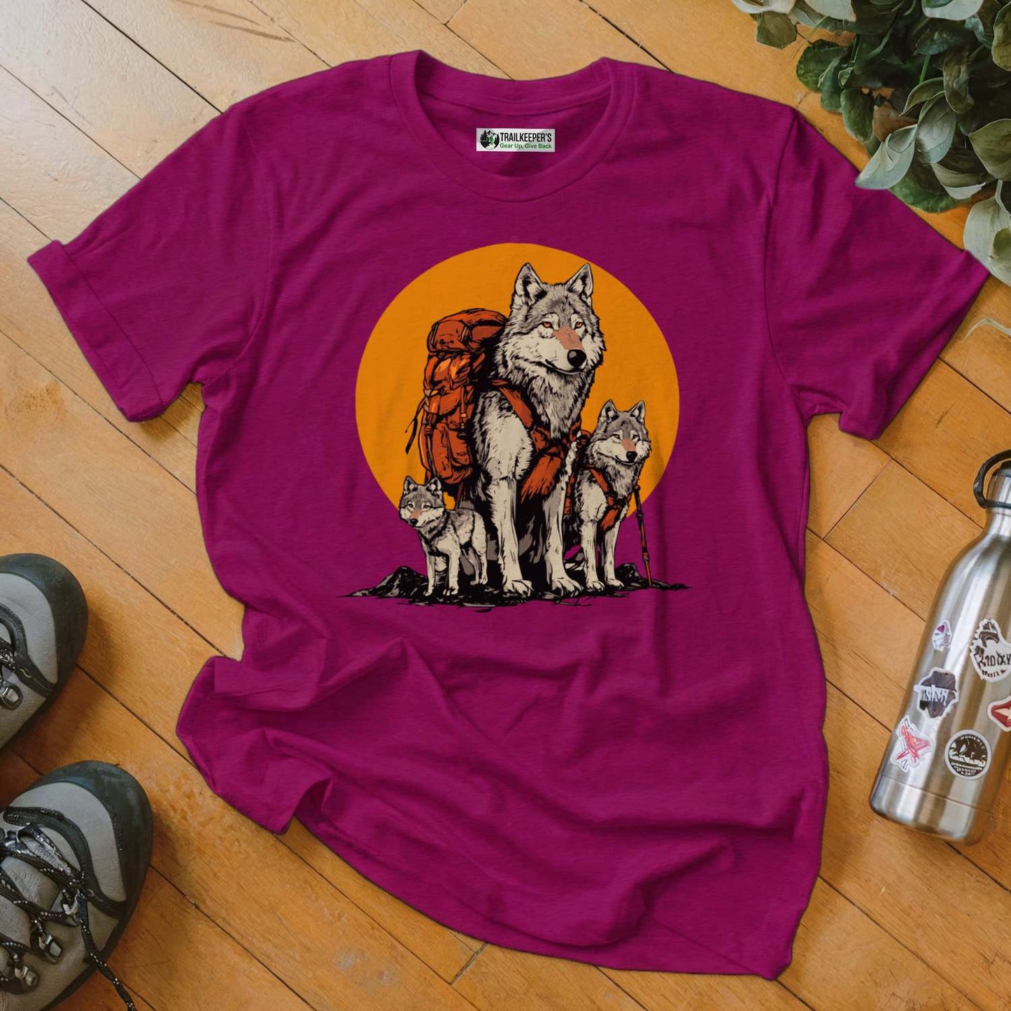 Wolf Backpacker Family T-Shirt