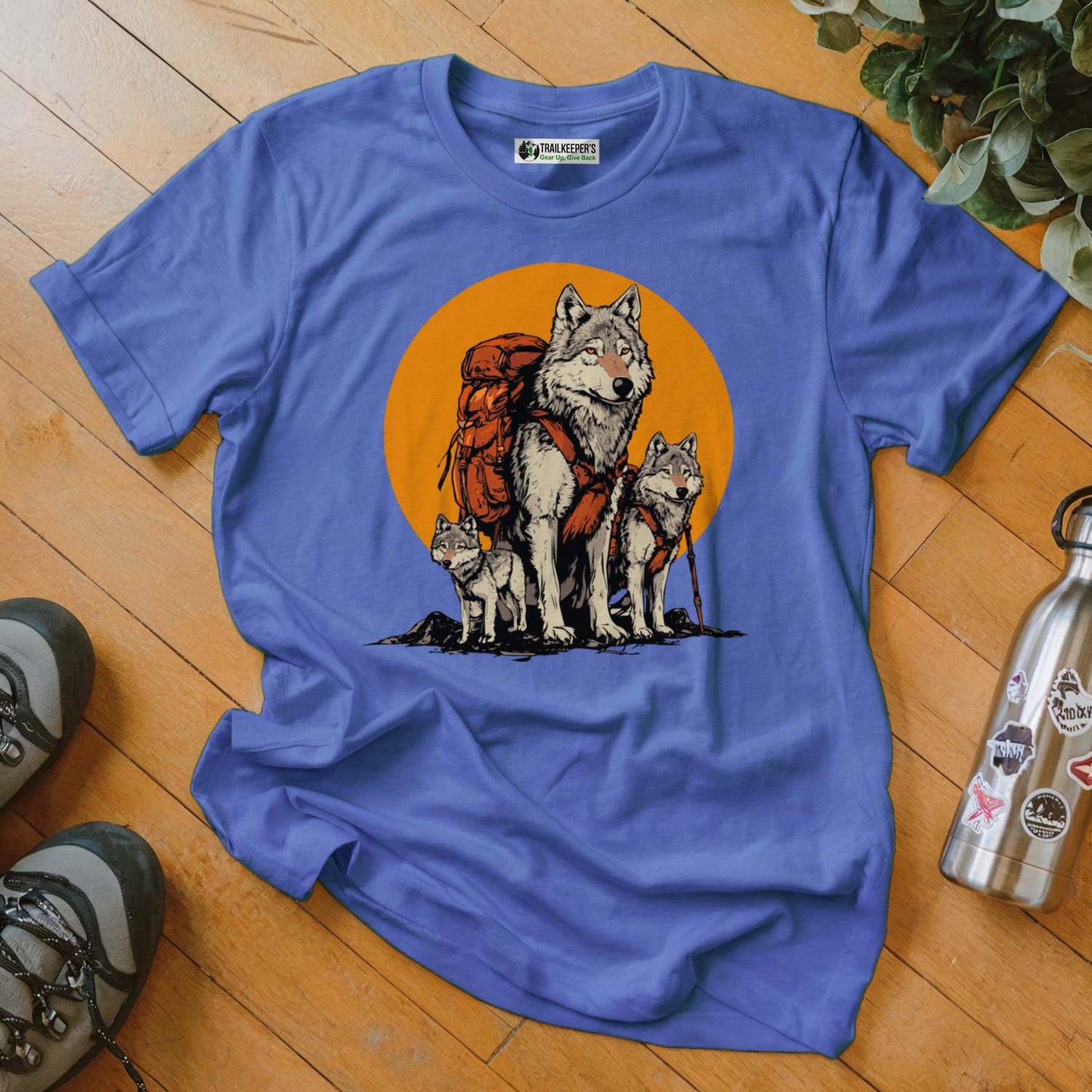 Wolf Backpacker Family T-Shirt