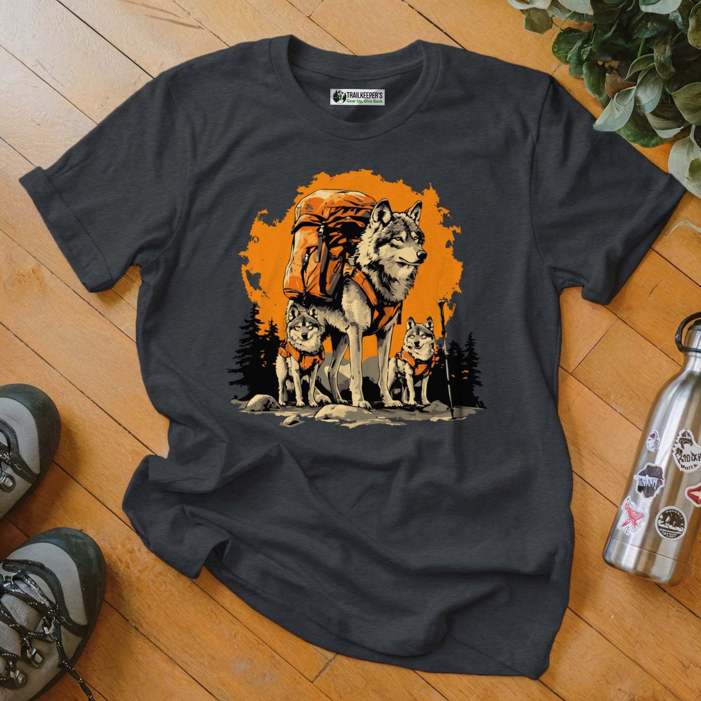 Wolf Backpacker Family T-Shirt